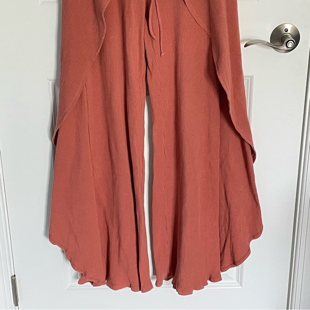 Free People Beach Saturday night ribbed knit wide leg Pants 47272 - Picture 4 of 11